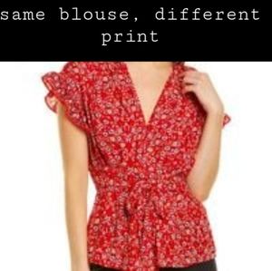 Max Studio Tie-Front Blouse Size L